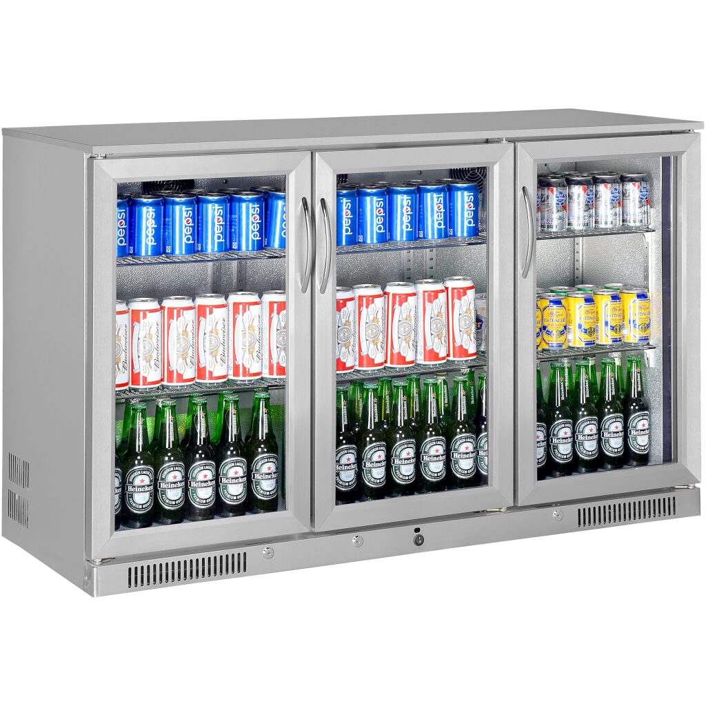 Sterling Pro SP1HC-STS Single Door Bottle Cooler - Stainless Steel - 106 X 330ml Bottles main image 1